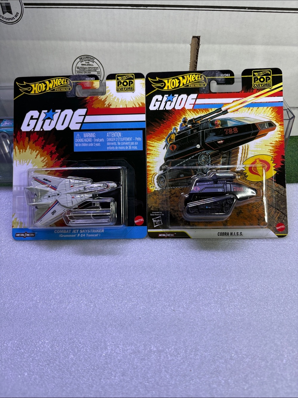 Hot wheels pop culture GI JOE F14 tomcat and cobra H.I.S.S.